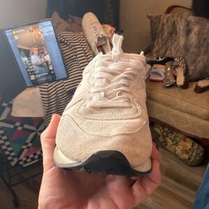 Golden Goose Cream Running Sneakers